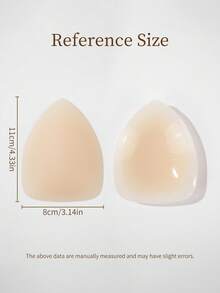 vfvQueen 1 Pair Ultra-Thin Solid Silicone Breast Lift Tape, Invisible Seamless Water Drop Lifting Breast Pads - Apricot - View 4