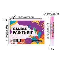 24/1 Color Candle Ink Pen, High Adhesion 3D Thread, Suitable For Glass, Fabric And Candle Coloring - 10ML - View 3