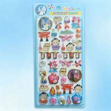 Q-Lia 12pcs Japanese Style Q-Version Sumo 3D Epoxy Stickers, Cute Cartoon Planner Phone Case Embossed Decorative Reward Stickers - Multicolor - View 3