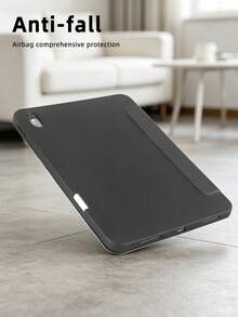 極簡筆記本風黑色筆槽保護殼，適用於 iPad Mini 6/Mini 7/9.7/10.2/10.5/Air 4/Air 5/10th/10.9/Pro 11"/Air 11(M2)/12.9/Pro 11 2024(M4)/Air 13(M3 2025)/Air 11-Inch(M3) 2025/(A16) 11 Inch 11th Generation 2025，9.7 與 10.2 為左側筆槽，其餘機型為右側筆槽，三折平板保護殼，TPU 軟邊全包防摔耐磨，蜂巢散熱，磁吸休眠，內置筆槽，不含筆 - 黑色 - 查看 4