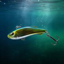 HENGJIA 沉水 VIB 釣魚路亞 4g 微振動硬餌 震動搖擺發光雷射鱗片仿真餌，適用於鱒魚、鱸魚、淡水魚 - 彩色 - 查看 11