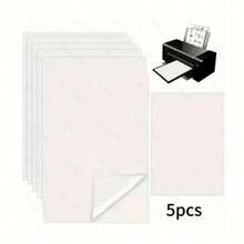 1/5/10 Sheets A4 High Adhesion Water-Soluble Embroidery Stabilizer Paper, High Definition Printable Cross Stitch Transfer Paper, DIY Handmade Sewing Water-Washable Consumables, Free Cut Embroidery Transfer Water-Soluble Paper Craft Accessories - A - View 2