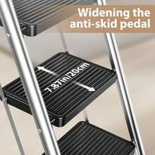 Huini 4 Step Ladder With Handrail, Folding Step Ladder, Non-Slip Household Ladder, Steel Folding Step Stool, Multifunctional Step Stool, Maximum Load 150 Kg - Tangga 4 Langkah - View 3