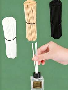 50 Buah Stik Diffuser Aromaterapi, Stik Diffuser Aroma Serat Minyak Esensial untuk Rumah, Kantor, Hotel Spa 20cm X 3mm (Warna Alami, Hitam) - Beraneka warna - View 1