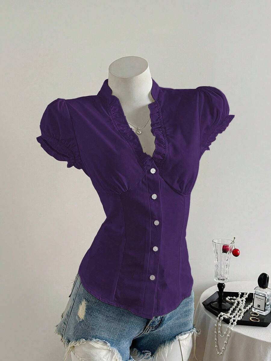 Plus Size Dresses - Purple - View 1