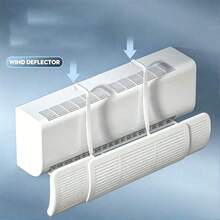 1pc Adjustable Air Conditioner Airflow Deflector, (PET) Adjustable Transparent Air Outlet Deflector, Adjustable Air Outlet Shield, Anti-Direct Blow Air Conditioner Deflector, Freely Adjustable - Full Coverage - View 1