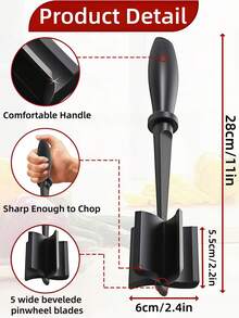 1PC Multifunctional Heat-Resistant Nylon Meat Chopper Masher, Ideal For Hamburger Meat, Ground Turkey & Other Minced Meat, Fast Prep Kitchen Tool - Black - View 4