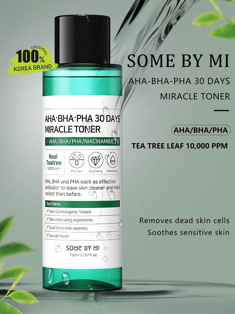 SOME BY MI AHA BHA PHA 精華化妝水，精華般質地，輕盈液體，快速吸收，淨化毛孔，舒緩保濕，韓系美妝，150ml/5 Fl.Oz.