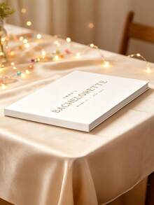 Personalized Gold Foil Text Wedding Guest Book, Customized Scrapbook, Customized Signature Book, Wedding Keepsake, Bridal Shower Gift/Bachelorette Party Gift/Decoration - Multicolor - View 7