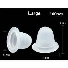 Silicone Tattoo Ink Cups 100PCS S/L Sizes, Bendable Pigment Caps, Non-Crack Ink Holders For Tattoo & Microblading - View 11