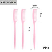 Mini Eyebrow Comb Comb, Colorful, Compact, Portable Eyelash Comb, Eyelash Beauty, Eyebrow Brush, Small Comb, Manufacturer Wholesale - Blue (25pcs/package) - View 8