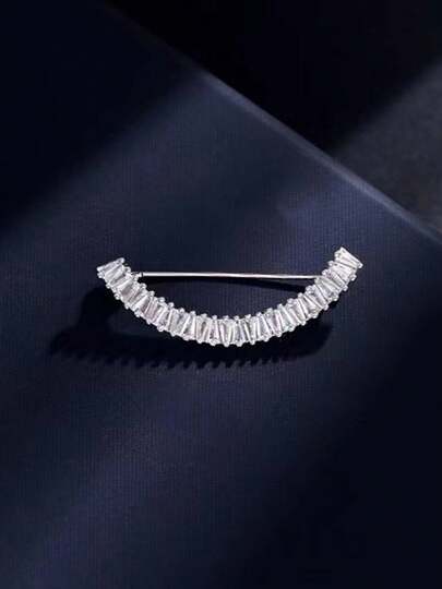 1 buc. broșă creativă la modă cu zâmbet, accesoriu rafinat minimalist și versatil cu față zâmbitoare, agrafă pentru gulerul cămășii