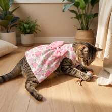Pet Dress Dog Clothes Cat Dress - Baby Pink - View 7