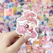 100pcs Sweetheart Guardian Cartoon Animation Doodle Stickers, Cute Creative Decorative Waterproof Stickers For Journaling - Multicolor - View 4