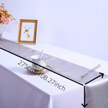2pcs 28*275cm 11.02*108.27inch Royal Blue Satin Table Runner, High Density Hemmed Edge, Hotel Wedding Dining Table Decor, Polyester Solid Color Tablecloth (Multiple Colors Available). - Multicolor - View 21