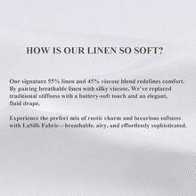 Linen Fabric Soft, Breathable Drapable Clothing Fabric 55 Linen, 45 Viscose Dresses, Shirts, Skirts, Needlework, Lining (Linen, 1 Yard) - A - View 6