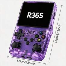 New R36S Handheld Gaming Console, 128GB Large Capacity Storage, Red/Blue Console, Three Colors Available, Perfect For Gaming Enthusiasts, Best Men's Birthday Gift Set, Halloween Gift, Christmas Gift - View 4