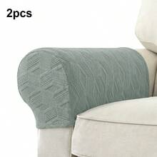 2pcs/Set Plaid Jacquard Sofa Armrest Covers Stretch Couch Arm Slipcover All Seaons Chair Sofa Arm Protector Cover For Living Room - Multicolor - View 7