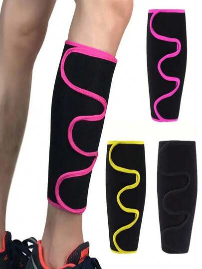 1pc Unisex Sports Calf Compression Sleeve, Elastic Heel Support Band, Suitable For Weight Training, Cycling, Running, Basketball, Soccer, Fitness, Relieves Calf Tension And Soreness