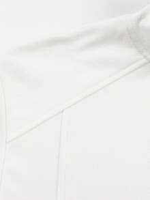 Men's Modal High Neck T-Shirt, Long Sleeve Pullover Thermal Base Layer, Suitable For Layering And Street Fashion Top. Gift For Boyfriend Or Husband - White - View 7