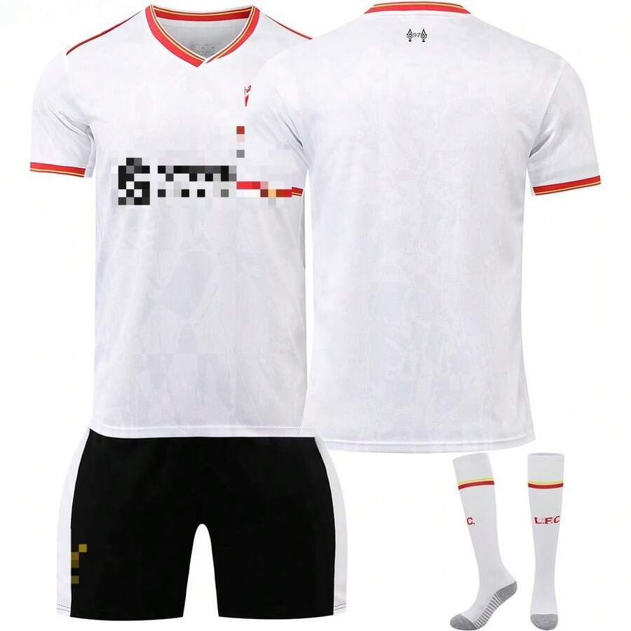 Fußball-Trainingsuniform 2425 Liverpool zweites Auswärtstrikot Nummer 11 Salah, 9 Nunez, 14 Chiesa, 3 Endo. - Socken ohne Größenangabe - Übersicht 1