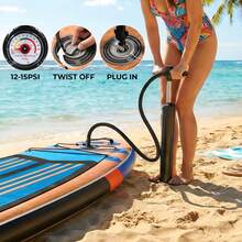 Stand Up Paddling Board 305cm Adults Inflatable Stand Up Paddle With All Accessories, For All Skill Levels, 200kg Load Capacity For 2 People - Brown Wood Grain Color - View 6