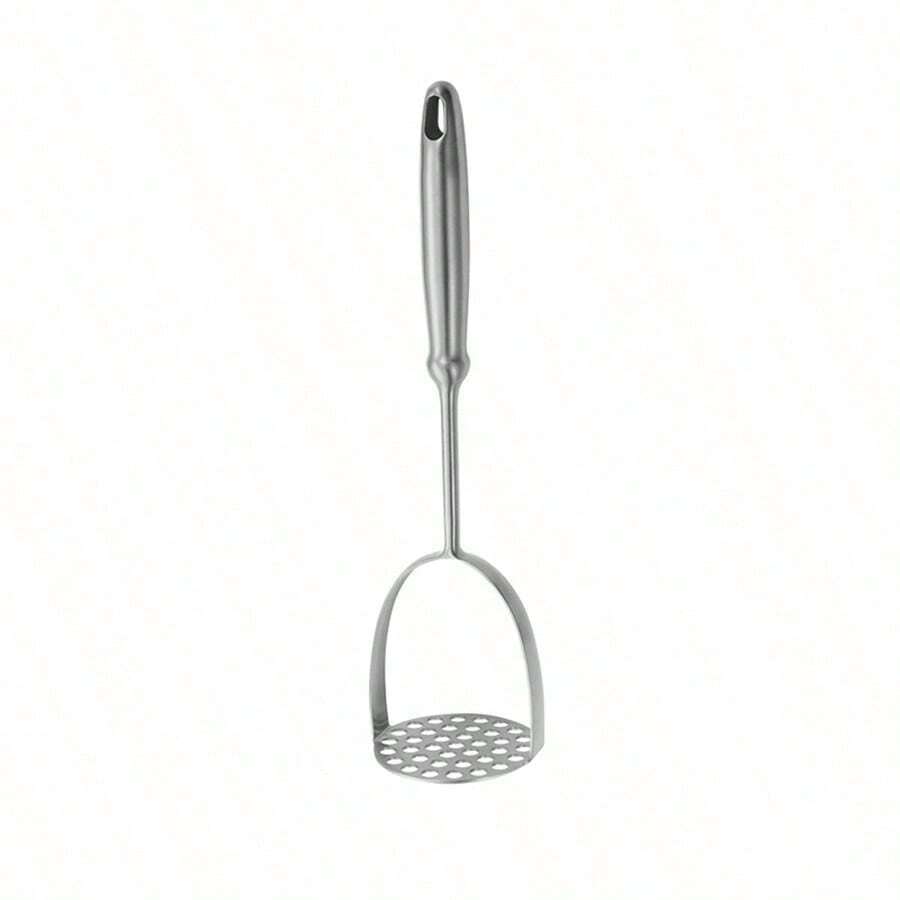 Triturador Patatas Acero Inoxidable Manual Multifuncional, Herramienta Prensado Puré Patatas Utensilio Cocina Mini Gadget - Calabaza de plata - Ver 1
