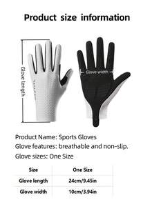 1 Pair Full Finger Cooling Anti-Slip New Outdoor Cycling Gloves - Multicolor - View 11