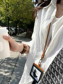 Women's White Knit Long Sleeve Shirt, Vertical Striped Blouse, Spring/Summer Casual Long Sleeve Sun Protection Top Jacket - White - View 3