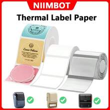 Kertas Label Termal NIIMBOT 1 Gulungan, Warna/Putih/Transparan, Perekat Tahan Air, Kompatibel dengan Printer Label Portabel B1 B21 - View 1