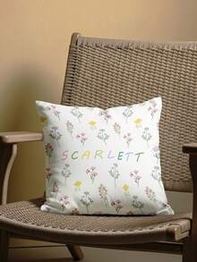 1pc Customized Personalized Text Printed Pillowcase, Double-Sided Printed Pillowcase, Suitable For Holidays, Customizable Name, Gift For Family, Friends And Yourself - Multicolor - View 4