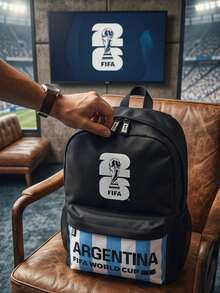 2026FIFA World Cup New Printed Backpack Lightweight Beautiful Multi-Functional Style Easy To Carry Casual Style Backpack With Soft Material - Blue - View 3