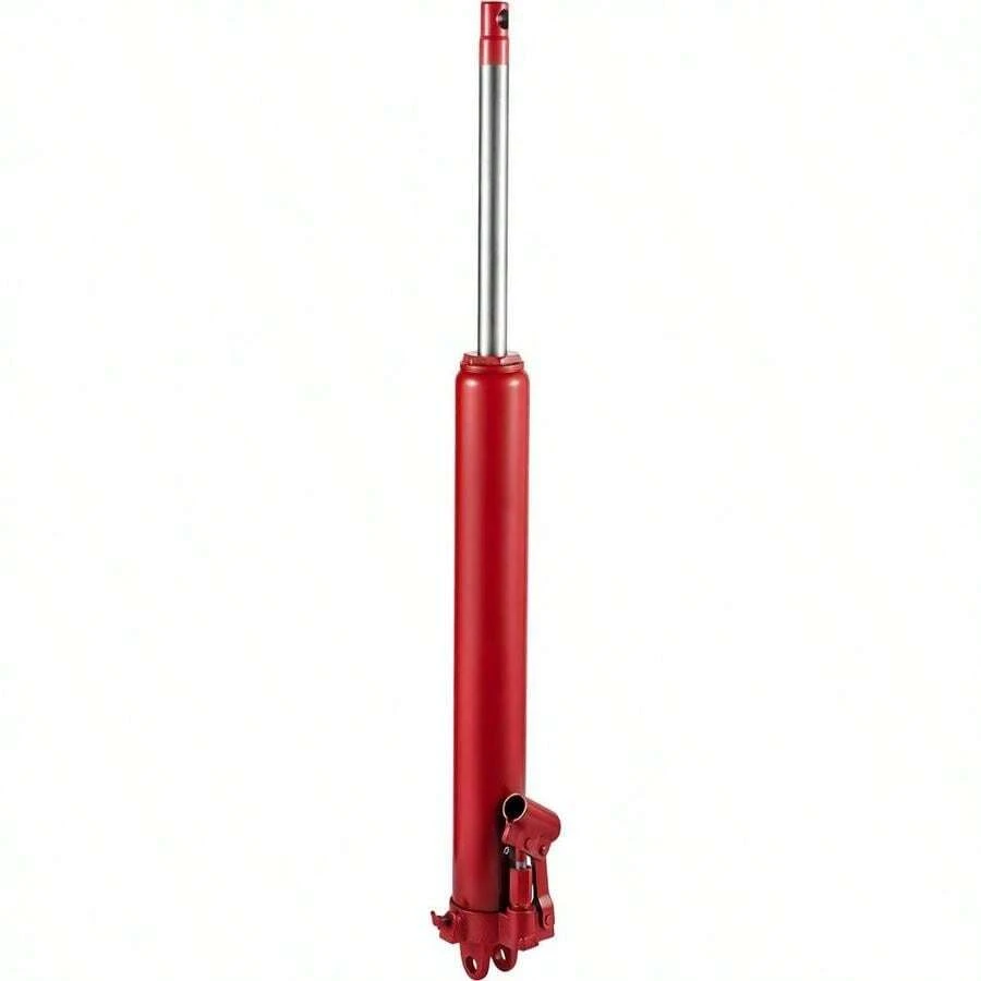 Manual Lift Cylinder 8 Tons Capacity For Garage Shop Cranes Engine Hoist Single Piston Pump Clevis Base Manual Handle Red-XY740858 - Multicolor - View 1