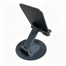 1pc Aluminum Alloy Phone Stand, Rotatable Metal Desktop Phone & Tablet Holder - Black - View 11