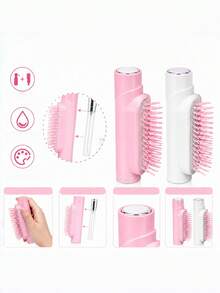 1件裝可攜式二合一噴霧梳子瓶，10ML噴霧瓶，內置噴霧瓶保濕梳，柔軟圓形刷毛可解結與按摩，多功能梳子與噴霧瓶組合，使用方便便捷，香水瓶 - 查看 4