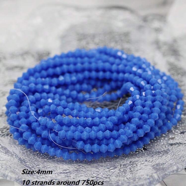 4mm 10 Strands Around 750pcs Bicone Beads For Jewelry Making DIY Accessories - Pointed Beads - View 34