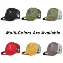 1pc Unisex Mesh Trucker Baseball Cap, 3D Patch Adjustable Curved Brim Outdoor Sun Hat For Men Women - Multicolor - View 3