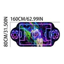 1pc Neon Football Field Shaped Rug, Decorative Carpet, Bedroom Decor, Floor Mat, Carpet, Home Decor, Living Room Rug, Living Room Small Rug, Bedroom Carpet, Living Room Home Decor, Outdoor Carpet, Washable Carpet - Multicolor 8 - View 12