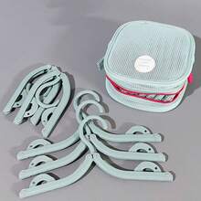 Foldable Travel Clothes Hangers Portable Laundry Rack With Storage Bag For Business Trip Dorm Household - Multicolor - View 1