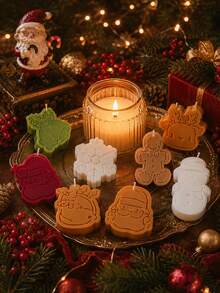 12 Cute Christmas Silicone Molds - DIY Handicrafts, Suitable For Soap, Candles And Resin - Holiday Home Decor Casting Tools - Christmas Molds - View 7