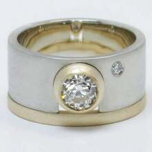 Luxury Stackable Rings - With Cubic Zirconia, Everyday Party Rings - Two-color - View 1