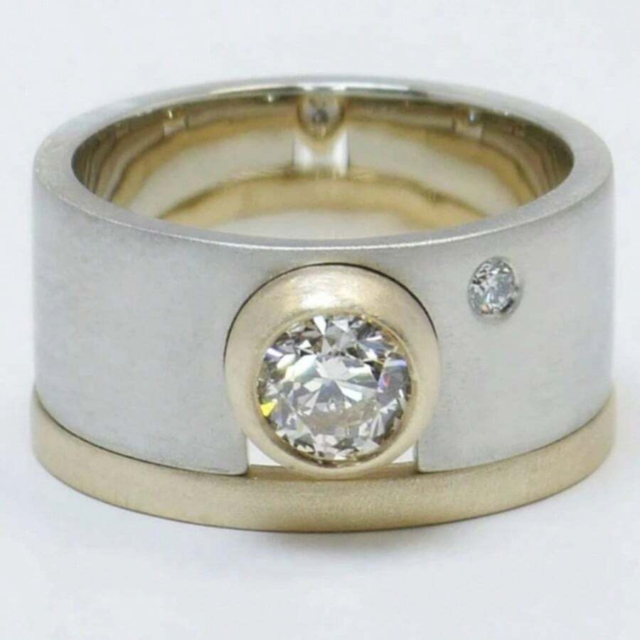 Luxury Stackable Rings - With Cubic Zirconia, Everyday Party Rings - Two-color - View 1