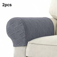 2pcs/Set Plaid Jacquard Sofa Armrest Covers Stretch Couch Arm Slipcover All Seaons Chair Sofa Arm Protector Cover For Living Room - Multicolor - View 8