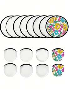 5 piezas de abanicos plegables blancos - Abanicos portátiles DIY: ¡Personalízalos con tus propios diseños y patrones para crear abanicos personalizados únicos! Versátiles y perfectos para diversas ocasiones, incluyendo actividades al aire libre en verano, fiestas de cumpleaños, bodas, reuniones en la playa, ceremonias de graduación, fiestas temáticas, eventos de estilo vintage, etc. - Talla única - Ver 1