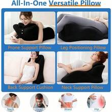 Sweet Spot Pillow, 27° Angle Perfect Position Couples Pillow, Perfect Instant  Pillows, Wedge Memory Foam Butt Cushion, Provides Waist And Neck Support (Black) - B Black - View 5