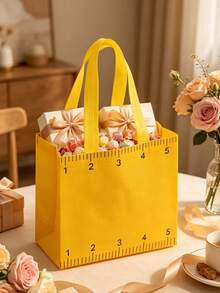 12/6/1pc Party Gift Bags, Non-Woven Fabric Material, School Theme Tote Bags, Stationery Pattern Tote Bags, Printed Gift Bags, Non-Woven Fabric Gift Bags, Foldable Shopping Bags, Suitable For Celebrations And Birthday Parties, Back To School Gifts, Club Shopping Bags, Theme Party Packaging Supplies, Party Packaging Supplies, Student Classmate Teacher Gifts - Foldable Shopping Bags And Party Bags, Waterproof, With Handles, Reinforced Bottom - Back-to-school Bags - View 6