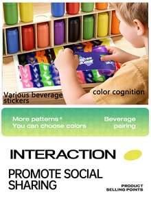 11pcs/21pcs Memory Bottle Color Matching Game - A Strategic Tabletop Game Suitable For Classroom Icebreakers And Family Entertainment, Enhances Cognitive Abilities. Fun Group Party Game, Unique Christmas Gift, Children's Educational Matching Toy, Color Recognition Toy, Birthday Gift, Party Gift (Bottle Colors Shipped Randomly) - Multicolor - View 4