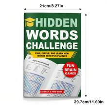 Hidden Word Challenge Journal, Visual Word Search And Vocabulary Learning Workbook, Paper Puzzle Journal For Focus Training, Word Recognition, Visual Scanning And Quiet Desk Activity, Suitable For Home Learning, Classroom Practice And Travel Back To School - Visual Vocabulary Search - View 3