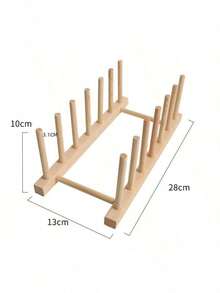 1pc Wooden Tableware Storage Rack, Christmas Casual Home Storage, Bowl & Plate Storage Rack, Wooden Drain Rack, Bathroom Supplies, Outdoor Garden Decor, Fan, Room Decor, Teacher Gift, Wedding Decor, Holiday Accessories, Garden Furniture, Garden, DIY, Bedroom Decor, Kitchen Decor, Dorm Essentials, Storage Room, Travel Essentials, Bachelor Party Supplies, Desk Accessories, Home Decor - Wood Color - View 15