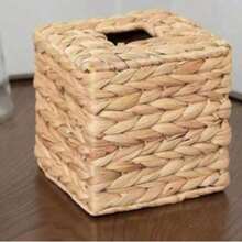1pc Bohemian Style Natural Rattan Hand-Woven Tissue Box With Lid, Square Woven Tissue Storage Box, Durable And Easy To Clean, Cube Storage Box, Suitable For Home/Living Room/Office/Bathroom - Ginger - View 15